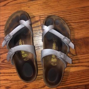 Silver birkenstock’s size 37!